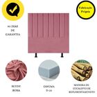 Cabeceira Cama Box King Size Estofada 195 Cm Carla Suede Rosa