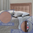 Cabeceira Cama Box King Veneza Diamond 10 Suede Liso Mascavo