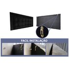 Cabeceira Cama Box King Veneza Diamond 10 Suede Liso Preto 19