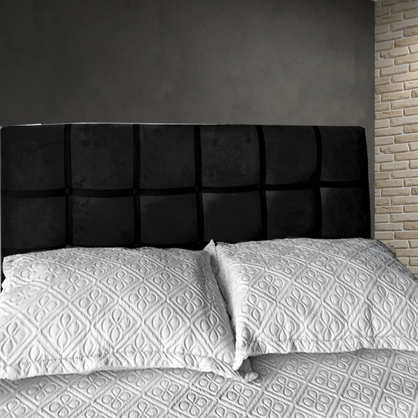 Cabeceira Cama Box Napoli Suede Casal 140x120 Rbl