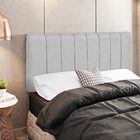 Cabeceira Cama Box Painel Casal 140 Cm Dubai W01 Linho Cinza