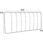 Cabeceira Cama Box Painel Casal 140 Cm Dubai W01 Linho Cinza