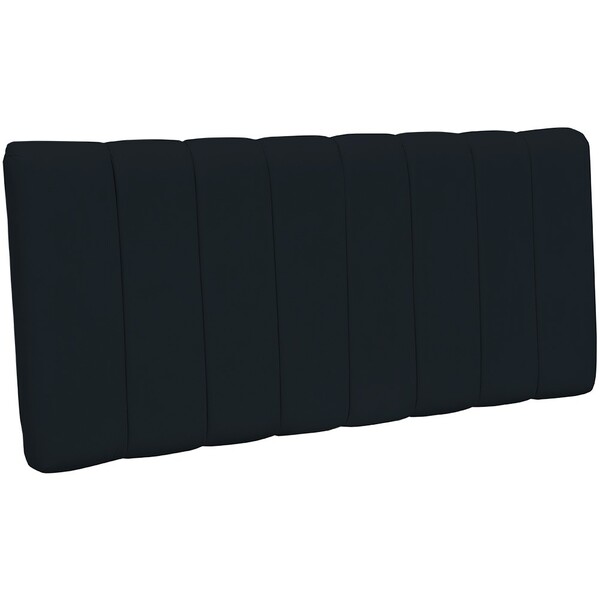 Cabeceira Cama Box Painel Casal 140 Cm Dubai W01 Suede Preto