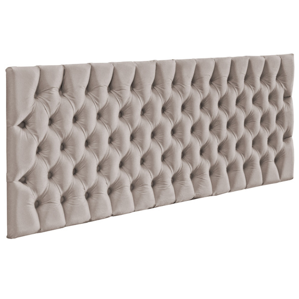 Cabeceira Cama Box Painel Casal Capitonê Amy L02 Linho Bege 1