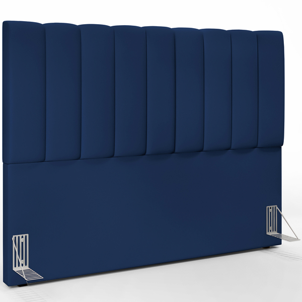 Cabeceira Cama Box Painel Queen 160 Cm Dália W01 Suede Azul M