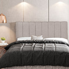 Cabeceira Cama Box Painel Queen 160 Cm Dubai W01 Linho Bege -