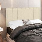 Cabeceira Cama Box Painel Solteiro 100 Cm Dubai W01 Linho Cru