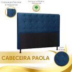 Cabeceira Cama Box Quarto Casal Paola 1,40 Veludo Star Confort