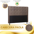 Cabeceira Cama Box Quarto Casal Paola 1,40 Veludo Star Confort