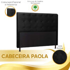 Cabeceira Cama Box Quarto Queen Paola 1,60 Veludo Star Confort