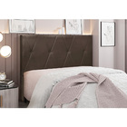 Cabeceira Cama Box Queen 160 Cm Aquilla Veludo Marrom S04 - D