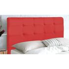 Cabeceira Cama Box Queen 160 Cm Ariadne Suede Vermelho