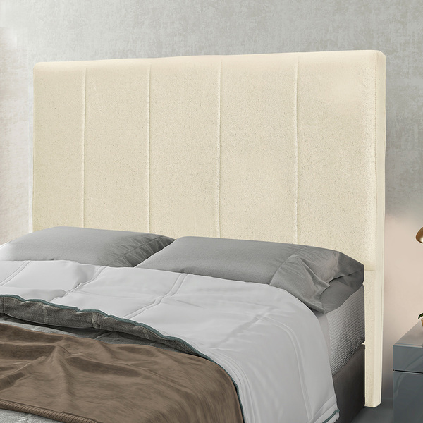 Cabeceira Cama Box Queen 160 Cm Arizona Linho Pérola S04 - D'
