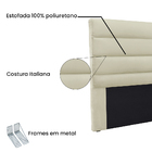 Cabeceira Cama Box Queen 160 Cm Arles Veludo Bege S04 - D'ros