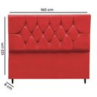 Cabeceira Cama Box Queen 160 Cm Aurora Suede Vermelho