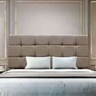 Cabeceira Cama Box Queen 160 Cm Bianca Suede Bege Escuro