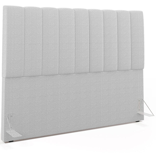 Cabeceira Cama Box Queen 160 Cm Dália W01 Bouclê Cinza - Lyam