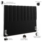 Cabeceira Cama Box Queen 160 Cm Dália W01 Bouclê Preto - Lyam