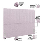 Cabeceira Cama Box Queen 160 Cm Dália W01 Bouclê Rosê - Lyam