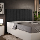 Cabeceira Cama Box Queen 160 Cm Dália W01 Poliéster Preto - L