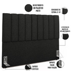 Cabeceira Cama Box Queen 160 Cm Dália W01 Poliéster Preto - L
