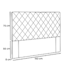 Cabeceira Cama Box Queen 160 Cm Dubai Linho Dourado S04 - D'r