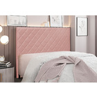 Cabeceira Cama Box Queen 160 Cm Dubai Veludo Rosa S04 - D'ros