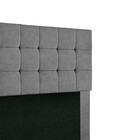 Cabeceira Cama Box Queen 160 Cm Estofada Suede Cinza Amassado