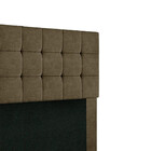 Cabeceira Cama Box Queen 160 Cm Estofada Suede Marrom Chocola