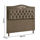 Cabeceira Cama Box Queen 160 Cm Estofada Veludo Marrom Castor