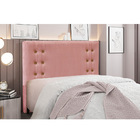 Cabeceira Cama Box Queen 160 Cm Gênova Veludo Rosa S04 - D'ro