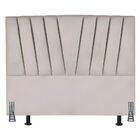Cabeceira Cama Box Queen 160 Cm Joana Em Corino Com Frame Bege