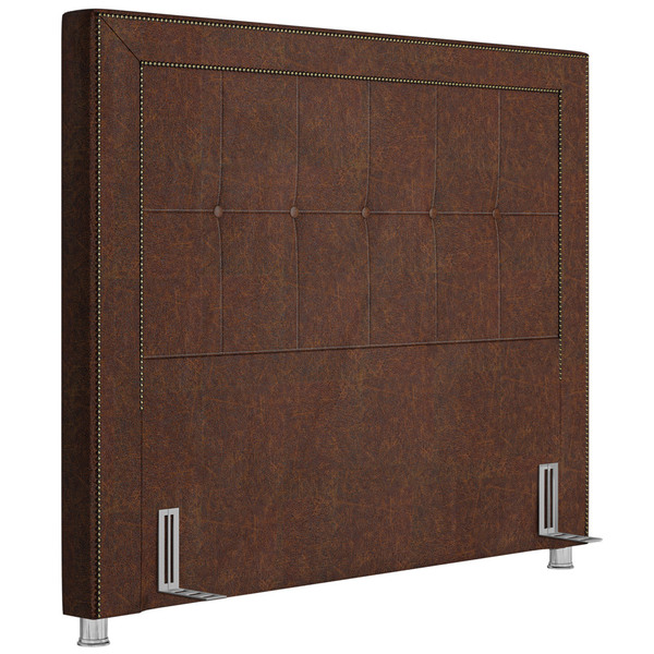 Cabeceira Cama Box Queen 160 Cm P05 Atenas Corino Marrom - Ly