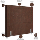 Cabeceira Cama Box Queen 160 Cm P05 Atenas Corino Marrom - Ly