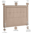 Cabeceira Cama Box Queen 160 Cm P05 Atenas Veludo Bege - Lyam