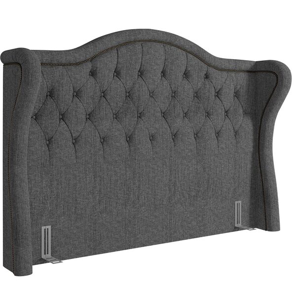 Cabeceira Cama Box Queen 160 Cm P05 Lisboa Linho Cinza Escuro