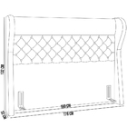 Cabeceira Cama Box Queen 160 Cm P05 Madrid Couríssimo Marrom