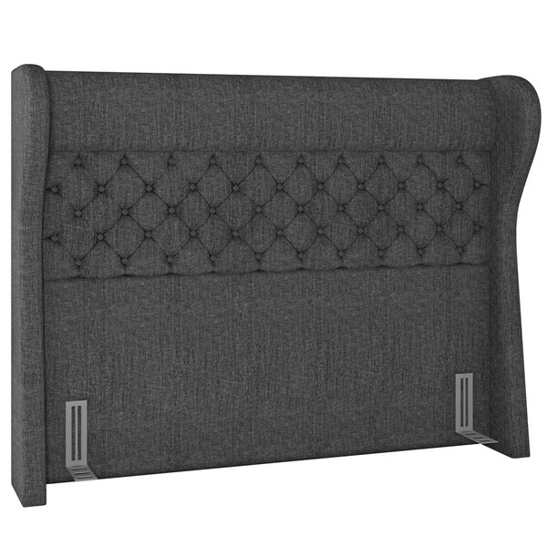 Cabeceira Cama Box Queen 160 Cm P05 Madrid Linho Cinza Escuro