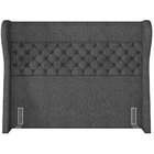 Cabeceira Cama Box Queen 160 Cm P05 Madrid Linho Cinza Escuro