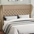 Cabeceira Cama Box Queen 160 Cm P05 Madrid Veludo Bege - Lyam