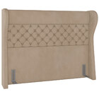 Cabeceira Cama Box Queen 160 Cm P05 Madrid Veludo Bege - Lyam