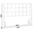 Cabeceira Cama Box Queen 160 Cm P05 Paris Linho Cinza Escuro