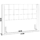 Cabeceira Cama Box Queen 160 Cm P05 Paris Linho Creme - Lyam