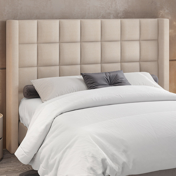 Cabeceira Cama Box Queen 160 Cm P05 Paris Linho Creme - Lyam