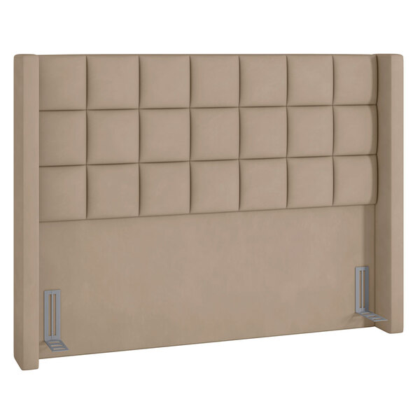 Cabeceira Cama Box Queen 160 Cm P05 Paris Veludo Bege - Lyam