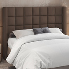 Cabeceira Cama Box Queen 160 Cm P05 Paris Veludo Marrom - Lya