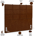 Cabeceira Cama Box Queen 160 Cm Roma W01 Couríssimo Marrom -