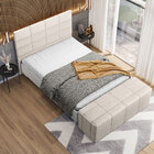 Cabeceira Cama Box Queen 160 Cm Roma W01 Linho Cru - Lyam