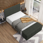 Cabeceira Cama Box Queen 160 Cm Roma W01 Linho Verde Musgo -