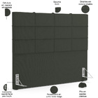 Cabeceira Cama Box Queen 160 Cm Roma W01 Linho Verde Musgo -